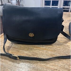 Coach crossbody handbag with gold